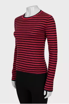 Longsleeve in red and black stripes
