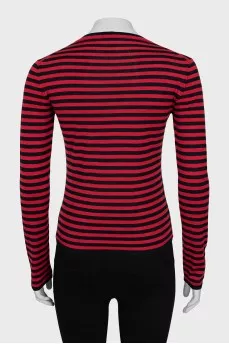 Longsleeve in red and black stripes