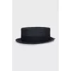 Blue wicker hat