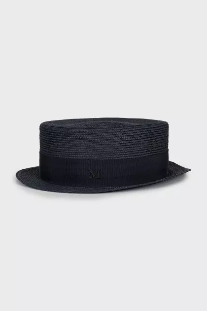 Blue wicker hat