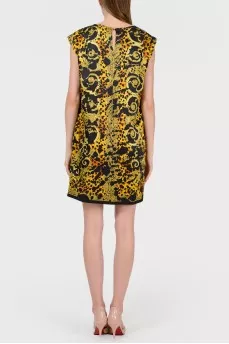Shift dress in abstract print