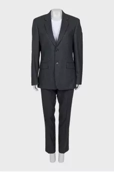Gray wool suit