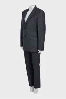 Gray wool suit