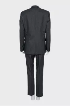 Gray wool suit