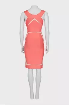 Bodycon dress with a low neckline