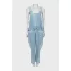 Overalls with tie-on trousers