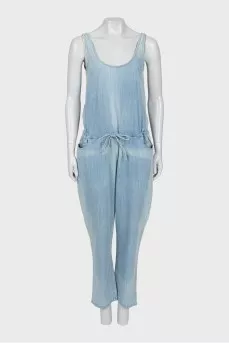 Overalls with tie-on trousers