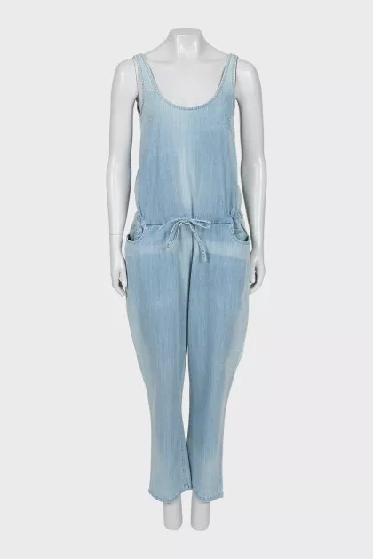 Overalls with tie-on trousers