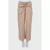 Striped culottes with belt