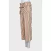 Striped culottes with belt