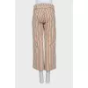 Striped culottes with belt