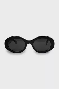Oval sunglasses with logo