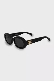 Oval sunglasses with logo