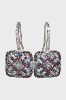 White gold earrings