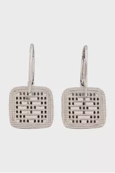 White gold earrings