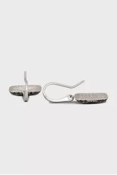 White gold earrings