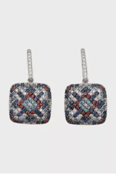White gold earrings