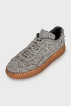 Grey wool sneakers