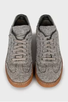 Grey wool sneakers