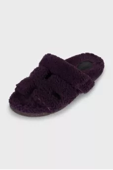 Chypre Faux Fur Slides