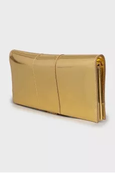Клатч из золотистой кожи