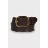 Brown leather belt