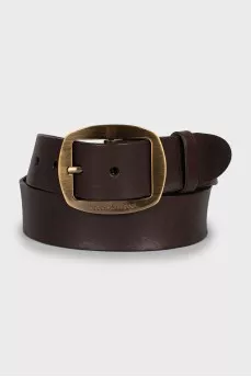 Brown leather belt
