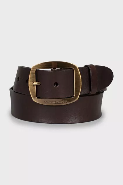 Brown leather belt