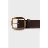 Brown leather belt