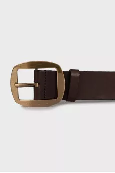 Brown leather belt