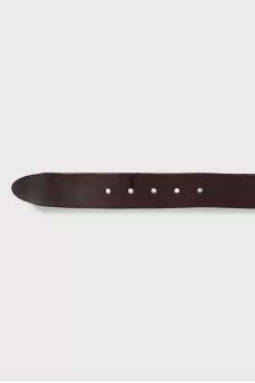 Brown leather belt