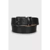 Men's black leather belt