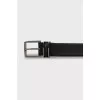 Men's black leather belt