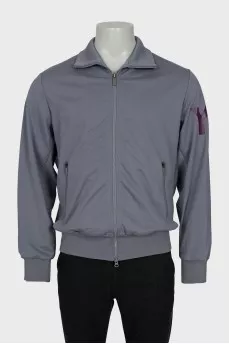 Men's Gray Zip-Up Jacket