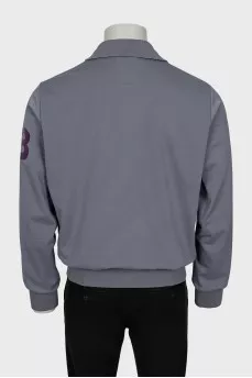 Men's Gray Zip-Up Jacket