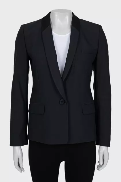 Woolen button down jacket