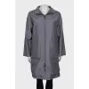 Reversible grey jacket with tag