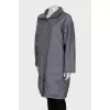 Reversible grey jacket with tag