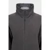 Reversible grey jacket with tag