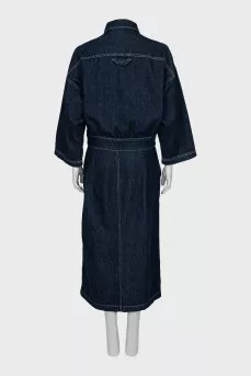 Denim dress with buttons