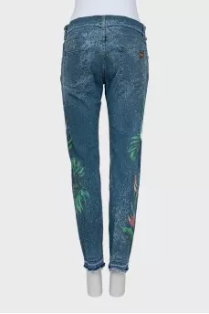 Skinny Jeans with Floral Print