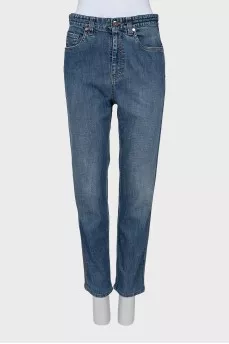 Skinny jeans with side embellishments