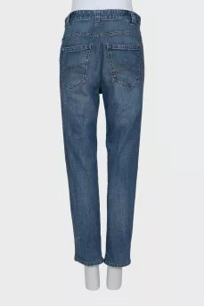 Skinny jeans with side embellishments