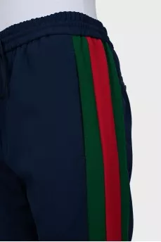 Wool trousers with stripes