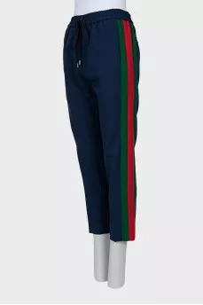 Wool trousers with stripes