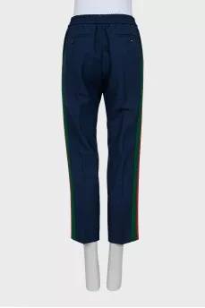 Wool trousers with stripes
