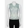 Knitted cardigan with a tank top