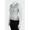 Knitted cardigan with a tank top
