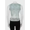 Knitted cardigan with a tank top