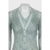 Knitted cardigan with a tank top